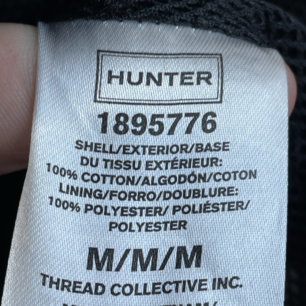 Hunter Women's M Raincoat Black Cotton H0441 - Picture 6 of 10